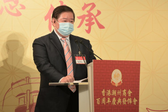 香港潮州商会会长兼百周年庆典活动委员会主席黄书锐。