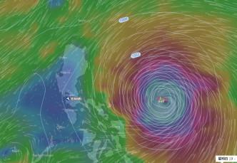 美國預報（GFS）下周後期菲律賓附近有另一個熱帶氣旋形成。網上圖片