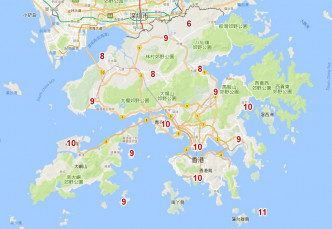 下周二早上8时新界北或跌至6度。天文台自动分区天气预报图片