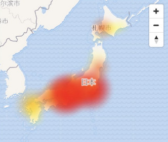 日本三大電訊商Softbank發生全國大規模故障。網上圖片