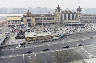 金正恩被传已经离开北京。AP图片