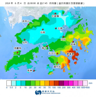 天文台指凌晨新界西北都有降雨，所以雨雲並不是只影響香港東部。天文台雨量圖