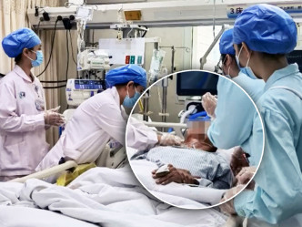 廣州一老翁飲用自製藥酒後不適入院，一度要入住深切治療部。影片截圖