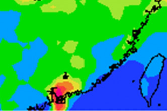 电脑预测星期三香港PM2.5浓度维持高企。九州大学sprintars网站图片