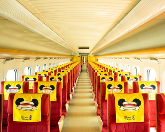 JR九州米奇新幹線車廂內座椅設計。圖:JR九州