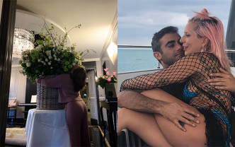 昨日是Lady Gaga的35岁生日，她获男友Michael Polansky特意空运巨型花束贺寿。