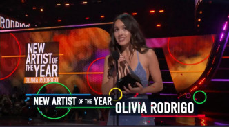美國歌手Olivia Rodrigo奪得新人獎。