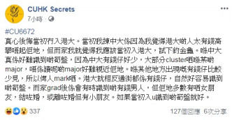 facebook專頁「CUHK Secrets」圖片