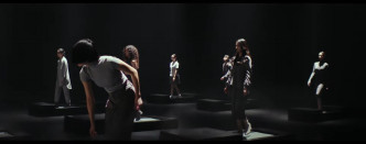 刘若英与多位现代舞舞者交织在光影中，利用影像展现出凋零后重生的艺术意象。