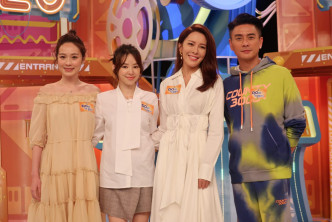 蔡潔、譚凱琪、張曦雯和黃宗澤代表《飛虎》上節目。