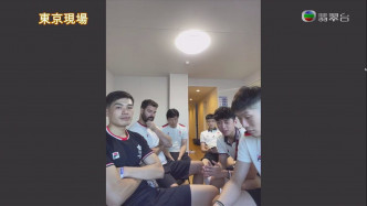 港花剑团队赛后接受TVB独家视像访问。