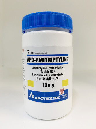 Apo-Amitriptyline 10毫克药片（香港注册编号：HK-09273）。  衞生署提供