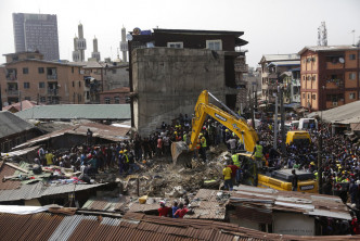 尼日利亚塌楼现场。Ap图片