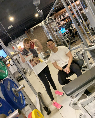 傅颖回港3个多月来勤力健身。