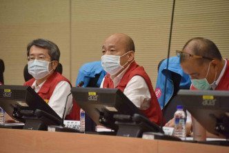 韩国瑜最后一次出席高雄市政府防疫会议。 韩国瑜facebook图片