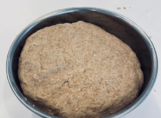 發酵後的麵糰。