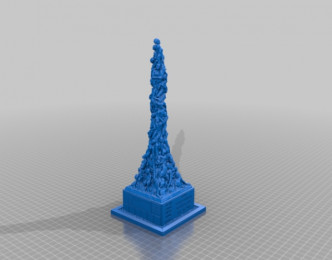 高志活將「國殤之柱」的3D掃描圖在網上公開。