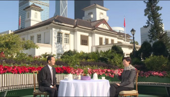 林郑月娥说，国安法立法后已起立竿见影作用，形容「香港真的平伏了」。影片截图