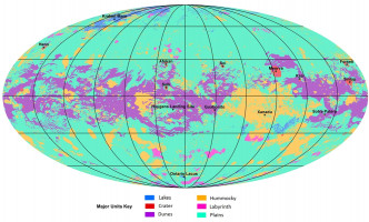 土星最大衛星有山有湖與地球雷同 。網上圖片