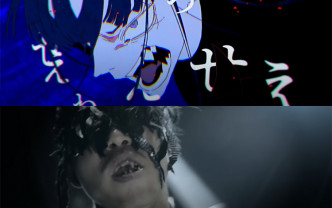 MV中的人物都长有尖牙。上图：《吵死了》MV，下图：《23rd Monster》MV。