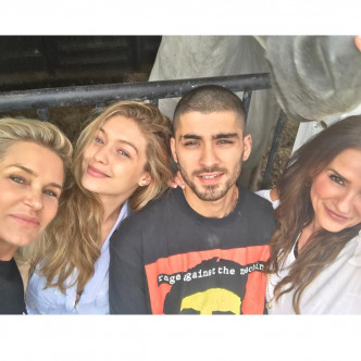 （左起）Yolanda、Gigi Hadid、Zayn Malik。