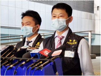 陳永裕（右）指拘捕行動仍然繼續，不評論是否有其他人士在拘捕名單內。