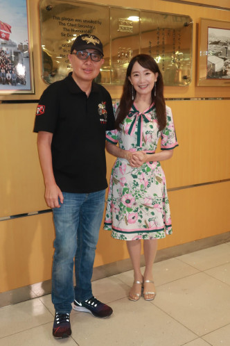 陳美齡到電台受訪。