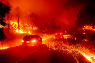加州山火。AP
