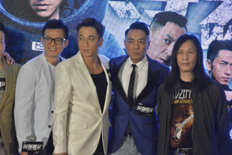 左起：黄日华、吴卓羲、姜皓文、邱礼涛出席首映礼。