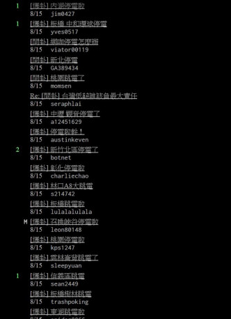 網友指全台灣都停電。
網上圖片
