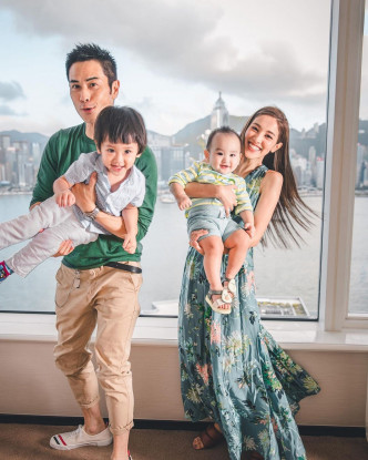 陈凯琳为老公郑嘉颖诞下两子。