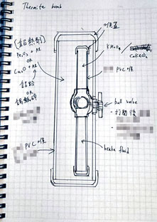 ■有人在社交群組圖文並茂介紹製造鋁熱炸彈方法。