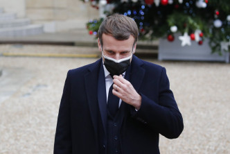 法國總統馬克龍確診感染新型冠狀病毒。AP圖片