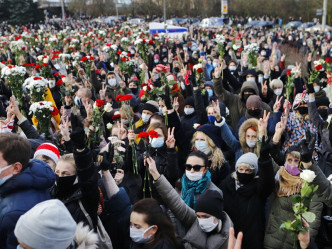 盧卡申科自今年8月於總統大選取得連任後，觸發大規模示威。AP圖片