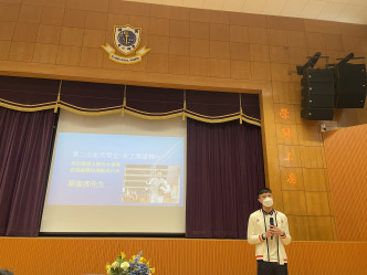 蔡俊彥分享奧運經歷。 黃埔宣道小學圖片
