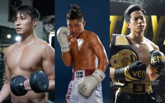 周国贤、泰国男星Nonkul（右）及张建声（左）为拳手角色维持身形，食得清淡。