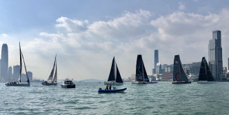 香港遊艇會芽莊拉力賽今日於維港開賽。梁柏琛攝