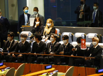 BTS以南韓總統特使和世界青年代表受邀演講。AP圖片