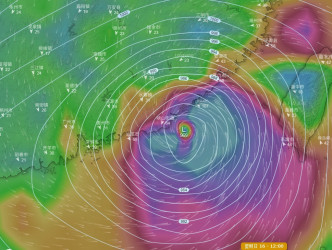 美國預報山竹會登陸粵東汕頭潮州一帶。網上圖片