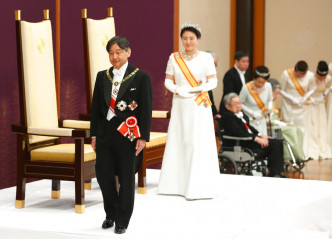 徳仁今日即位成新日皇。AP图片
