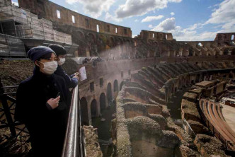 意大利疫情嚴峻令遊客大減。AP