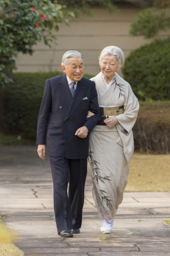 明仁回顾自己半生感谢国民与皇后美智子的一直陪伴。AP