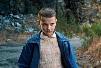 《怪奇物语》中拥有超能力的Eleven。