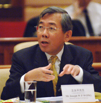 前公务员事务局长王永平。资料图片