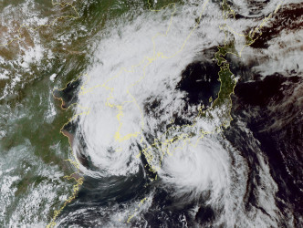 雙颱風「西馬侖」同「蘇力」橫掃日韓。日本氣象廳