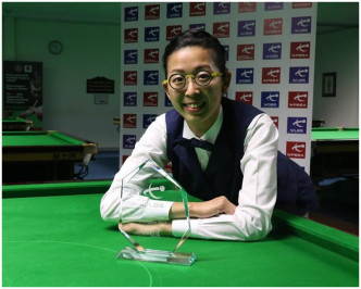 「四眼Cue后」吳安儀在英國伊甸女子桌球大師賽決賽奪冠（資料圖片）