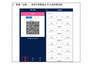 使用 MTR Mobile「車票二維碼」乘坐港鐵步驟。