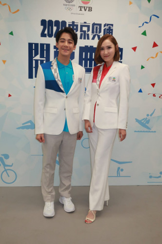 余德丞與陳貝兒拍檔做奧運主持。