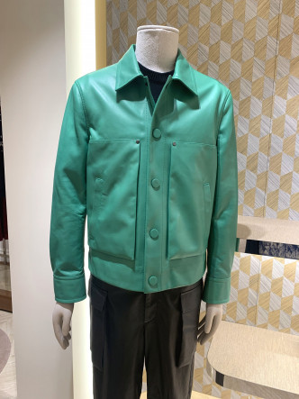 Anson Lo选穿的绿色NAPPA BLOUSON皮褛/$46,500。