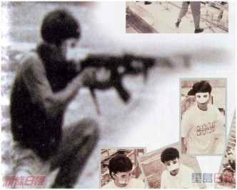 叶继欢当年手持AK47与警方驳火。资料图片